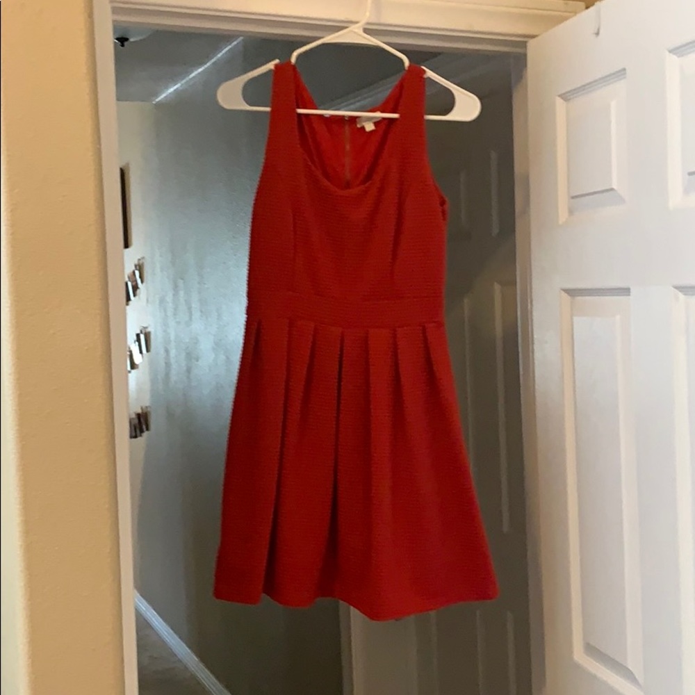 Red tank dress